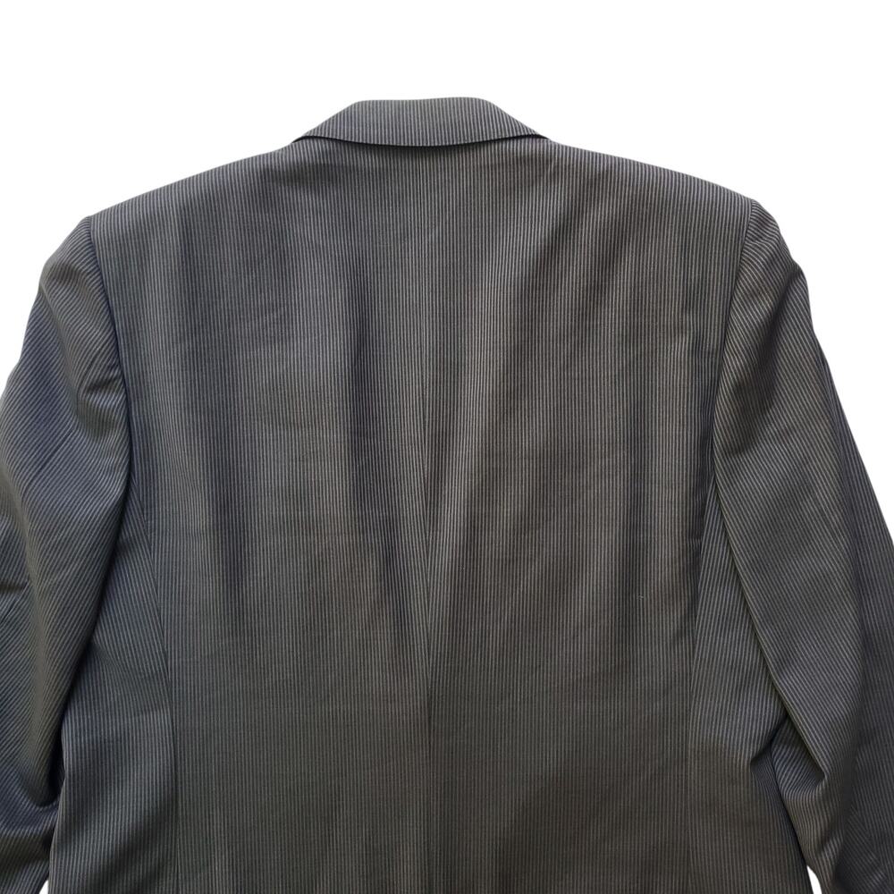 Canali Wool Blazer Jacket Sport Coat Brown Stripe Peak Lapel Natural Comfort 44L - Picture 7 of 16